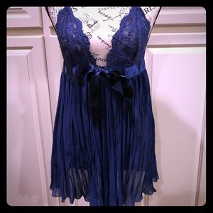 VS Midnight Blue Lace Babydoll